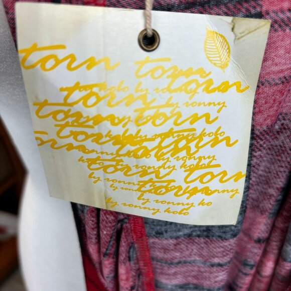 Torn by Ronny Kobo Brooke top, size Large, boxy, plaid, summer, dressy, NWT - Picture 10 of 11